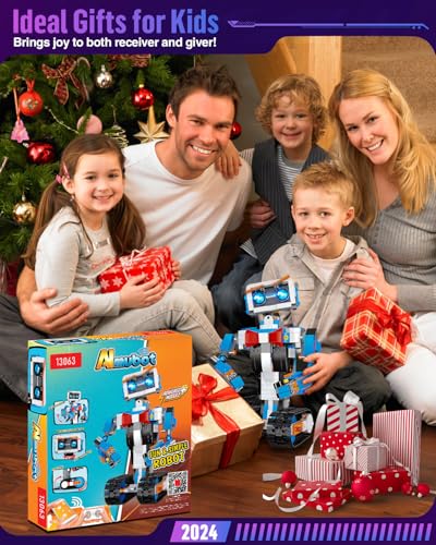 okk STEM Robot Toys for Kids 8-12, APP RC Control Programmable Building Kit