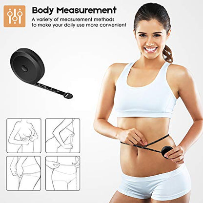 iBayam 2 Pack Tape Measure Measuring Tape for Body Fabric Sewing 60"/150cm - color: Pink & Black