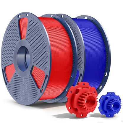 SUNLU PETG Filament 1.75mm,2kg,Red+Klein Blue - color: 2kg Red+klein Blue, size: 2kg