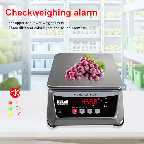 UXILAII Professional Waterproof Scale Stainless Steel Scale 110V 30kg 1g - size: 30kg1g(66lb)
