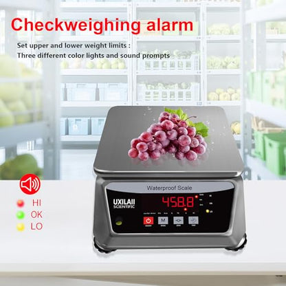 UXILAII Professional Waterproof Scale Stainless Steel Scale 110V 30kg 1g - size: 30kg1g(66lb)