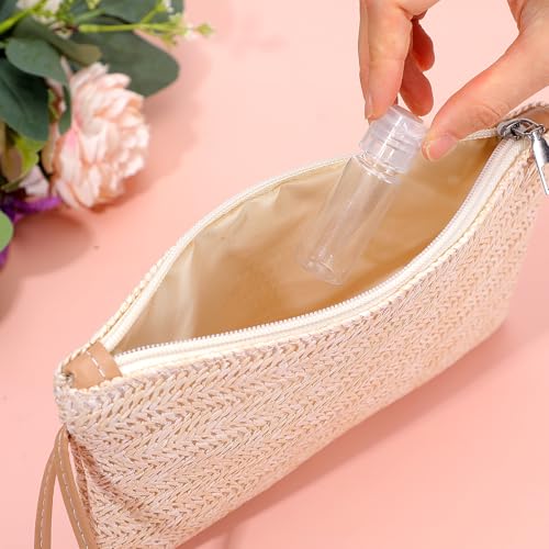 12 PCS Travel Size Empty Sample Containers with Flip Cap, 15ml/0.5oz Clear Plastic Mini Travel Bottles Make up Sample Containers Tiny Bottles for Emollient Water Shampoo Shower Gel Lotion