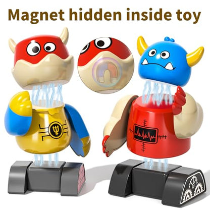 Magnetic Robot Toy for Kids 3-5, 35 PCS STEM Educational Playset with Storage Box, DIY Stacking Monster Robots, Kids Creative Alien Toys Gift for Boys Girls (Christmas Birthday) - color: Monster