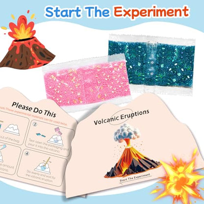rifamee 24Pcs Volcano Eruption Science Kit Party Favor Experiments Gifts for 4-6 8-12 Age Boys and Girls Valentine's Day Christmas (Volcano 2, One Size)