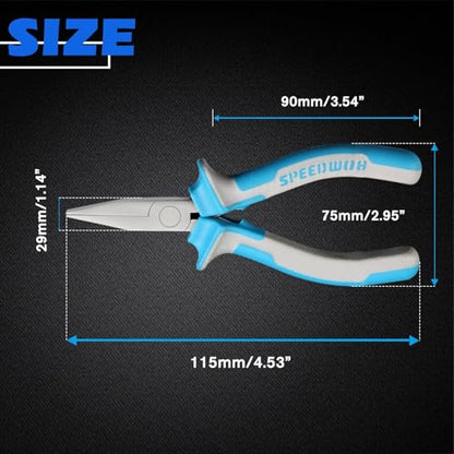 SPEEDWOX 4.5 Inch Flat Nose Pliers For Jewelry Making Smooth Jaw - style: 5" Flat Nose Plier