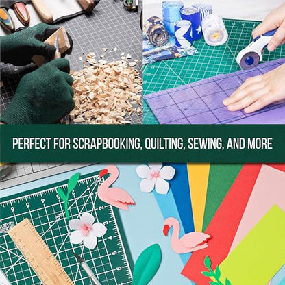 U.S. Art Supply 12"x18" Self-Healing Cutting Mat 5-Ply 2-Sided Green/Black - color: Green/Black