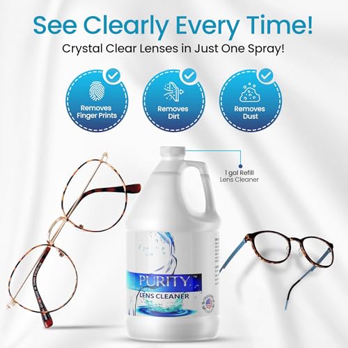Purity Eye Glasses Lens Cleaner, Refill Eyeglass Lens Cleaning Gallon - size: 128 Fl Oz (Pack of 1)