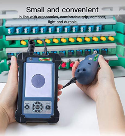 Fiber Optic Inspection Video Probe KIP-600V 400X Magnification Real-time Video Recording + 4 UPC Tips + 3.5 inch HD LCD Display + 4,000mAh Large Battery Capacity FTTX Tool - style: Modern and Compact
