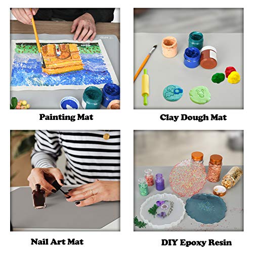 Sapid Extra Large Silicone Mat for Crafts Resin Art Painting 23.6" x 31.4" - color: Gray, size: 23.6"×31.4"
