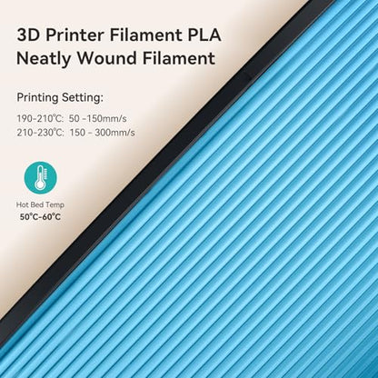 SUNLU 1KG PLA Matte 3D Printer Filament 1.75mm, Matte Grey - color: Grey, size: 1KG