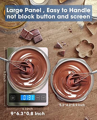 Nicewell Food Scale 22lb Digital Kitchen Scale for Cooking Baking - color: Silver