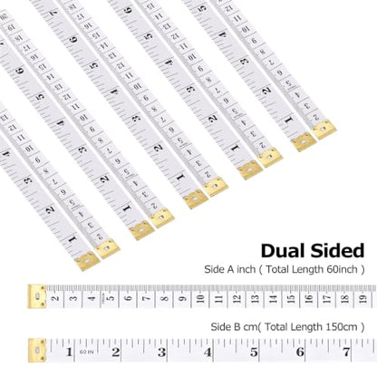 30Pcs Retractable Measuring Tapes Set, Body Fabric Sewing Measures Tape, 60 Inch, 1.5 Meter Waist Scales Rulers - color: 30pcs - 3color