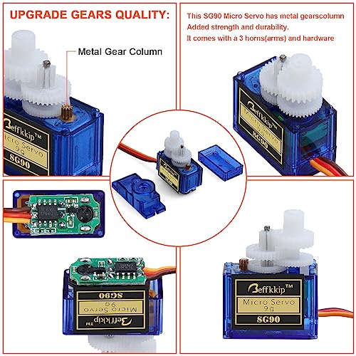 RC Servo 5Pcs SG90 9g Micro Servos for RC Robot Helicopter Airplane Controls Car Boat Mini Servo - style: 5PCS