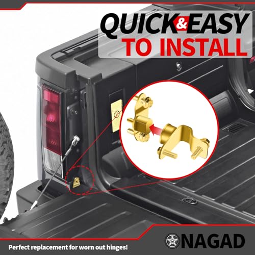 Tailgate Hinge Kit for 1999-2007 Chevy Silverado GMC Sierra 1500 2500 3500 - color: Gold