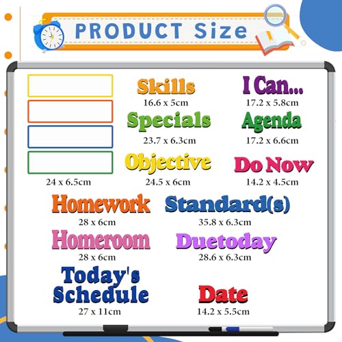 16 Pcs Classroom Schedule Magnets, Course Labels, Daily Schedules - style: Daily Schedules