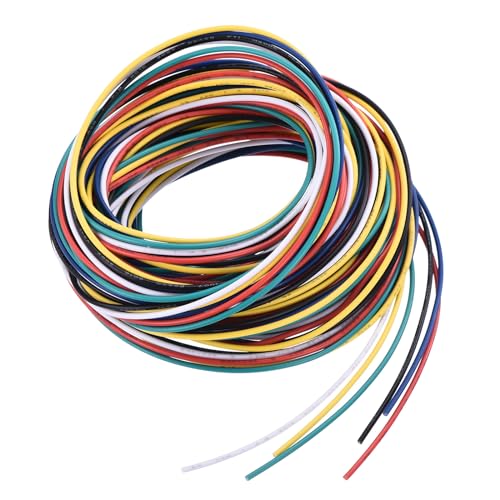 MECCANIXITY 26 Gauge PVC Hookup Wire 3.0m/10ft 26AWG Flexible Electrical Wire UL1007 Tinned Copper Stranded 6 Color, 1.5mm Dia for Model Aircraft Electric Appliances Internal Connect - size: 3.0m, 26AWG