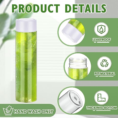 Zhehao 24 Pcs Empty Sensory Bottles with Lids Clear Plastic Water Bottles