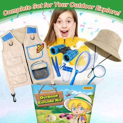 YOPINSAND Kids Explorer Kit & Bug Catcher Kit, Kids Outdoor Exploration Set - color: Blue