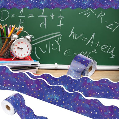 Outus 68 ft Galaxy Space Bulletin Board Border for Classroom - size: 2.99 Inches, style: Galaxy