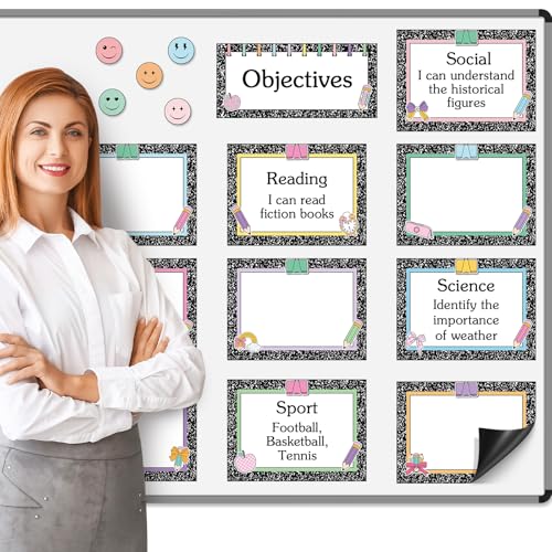16 Pcs Magnetic Write Wipe Organization Chart, Artwork - style: Artwork