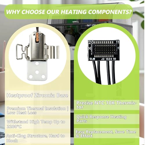 P2S Hotend Heating Assembly Kit, for Bambu Lab P2S 3D Printers