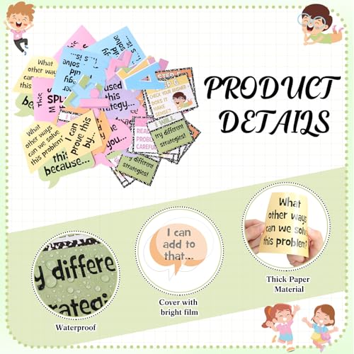 Pajean 85 Pcs Math Bulletin Board Set Composition Math Posters Decor - style: Vivid
