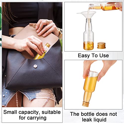 2 oz 120 Pcs Mini Liquor Bottle Plastic Alcohol Bottle, Gold - color: Gold, size: 2 oz