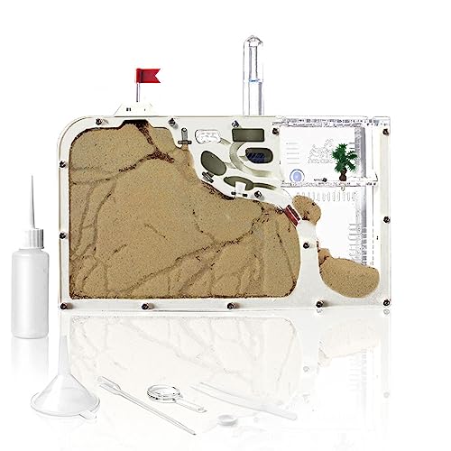 ELNMLHT Ant Farm Castle, Ant Farms with Yellow Sand and Tool Kit, Ant Colony Observation Kit, Ant Viewing Habitat Science Kit, Educational & Learning Science Kit for Kids, Adults, Student (Ant Farm B) - color: Ant Farm B