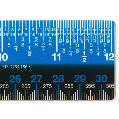 Victor Easy Read 12-Inch Plastic Ruler, Non-Glare Straight Edge Ruler, Standard and Metric Measuring Tool for School, Office, Drafting, Drawing, and Crafts - size: 12 inch (1 Count)