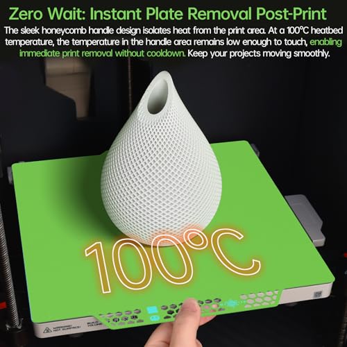 BIQU CryoGrip Pro Glacier Plate for Bambu-Lab X2D,P2S,P1P,P1S,X1C,X1E,A1 - color: Glacier Green, size: X2D/P2S/P1/X1/A1