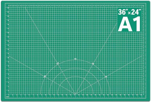 DIYSELF 36in×24in Cutting Mat, A1 Self Healing Craft Mat, Paper Craft Tools - color: Green, size: 36"L x 24"W