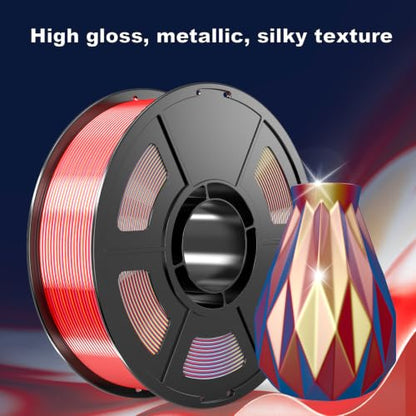 IEMAI Silk PLA+ Filament 1.75mm, Silk Black, 1KG - color: Black
