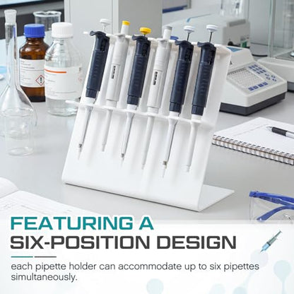 Laboratory Pipette Stand 6 Place Pipettor Holder, Stable Z Shaped - style: Z Shaped, Hold 6 Pipettors