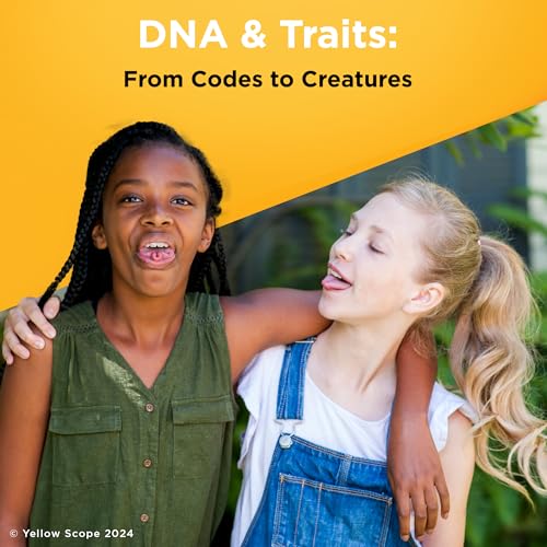 YELLOW SCOPE Genetics Science Kit - DNA & Traits Kit, Metal Lab Tools, Ages 8-12 - Hands-On STEM Science Experiment & Educational Toy - Genetics Lab Setup - style: DNA & Traits Science Kit