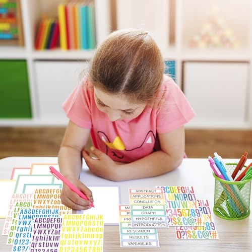 PerKoop 36 Sheets Science Fair Board Poster Boards Supplies 24 Self Adhesive Presentation Subtitles 4 Science Fair Project Titles 8 Personalized Letter Sticker for Classroom(Fresh Color) - color: Fresh Color