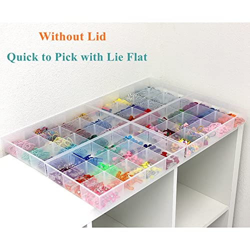2 Pack Fixed 12 Grids Clear Plastic Organizer Sorting Tray - size: Fixed 12 Grids