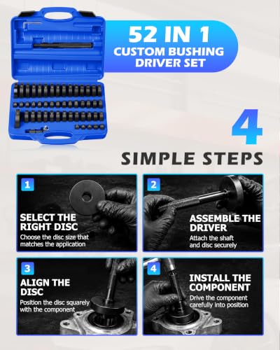 DAYUAN 52 in 1 Custom Bushing Driver Set, Bush Removal Puller Bearing Press