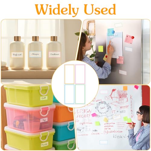 120 Pcs Dry Erase Labels, Waterproof Reusable Dry Erase Stickers Multicolor