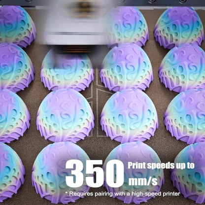 OVV3D Rainbow PLA Filament 1.75mm, PLA 3D Printer Filament Multicolor Color Changing Rainbow PLA Filament with Matte Macaron Blue Green Yellow Purple, 3D Printing Filament 3D Filament, 1kg / 2.2 lbs - color: Matte Dreamy Macaron