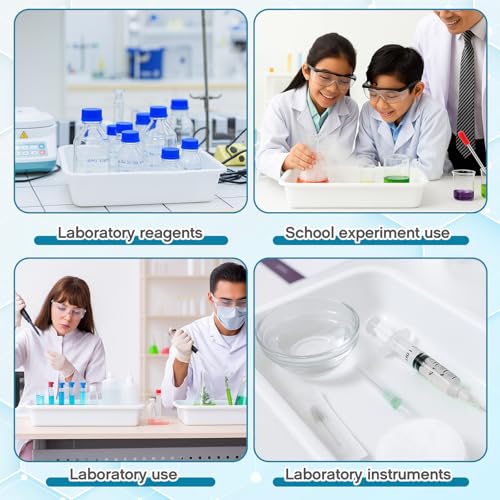 Kingdder 10 Pack Plastic Lab Trays 13.78'' L x 9.84'' W x 3.15'' H PP Tray - size: 13.78'' L X 9.84'' W X 3.15'' H