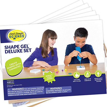 Steve Spangler Science Shape Gel Deluxe Kit – Hands-On Science Kit for Kids to Learn About Polymers, DIY Slime Kit for Classroom and Home Learning – STEM Activity for Ages 6+ - style: Deluxe Kit