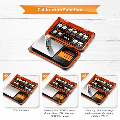 Precision Pocket Scale, 200gx0.01g Jewelry gram Scale - color: Orange