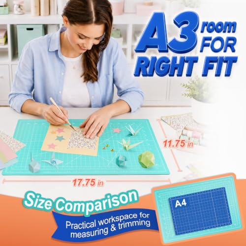 JETMORE Cutting Mat, 1 PC 12"x18" Fabric Cutting Mat for Craft, DIY, Hobby - color: Light Green