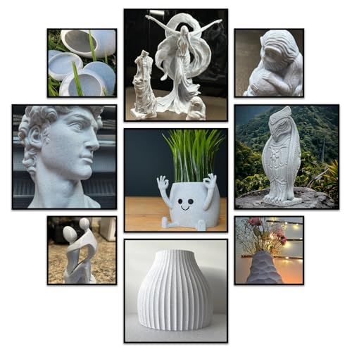 Geeetech Marble PLA Filament 1.75mm White-Blue Stone Color for Bambu AMS - color: 1kg Marble White-blue
