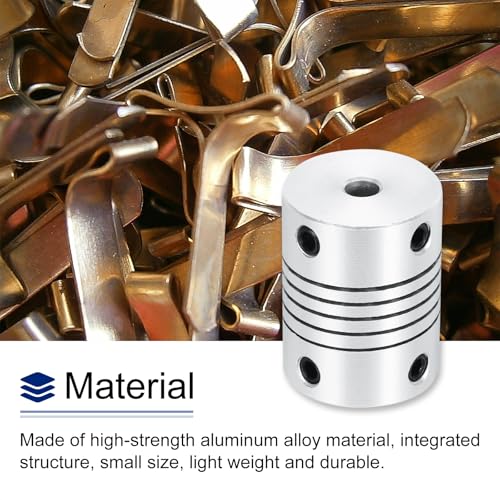 uxcell 1Pcs 4mm to 4mm Aluminum Alloy Shaft Coupling L25xD19 Flexible Coupler Beam Stepper Motor Joint Connector for 3D Printer CNC Machine DIY Encoders and Motors Shaft,Silver - size: 4mm to 4mm