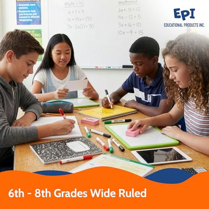 EPI Essentials Bulk School Supplies for Kids – 6th to 8th Grade School Supply Packs – Wide-Ruled Bundle with Classroom-Ready Standard List Essentials – 120 Boxes per Pallet - size: 6th-8th Grade, style: Pallet