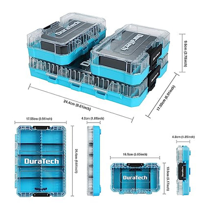 DuraTech 3-Piece Small Parts Tool Box Organizer with 14 Dividers