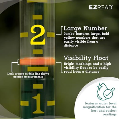 Headwind EZRead 26” Giant Professional Outdoor rain Gauge, USA Made Heavy Duty All Weather Freeze Proof mountable with Float, Dark Blue (820-0020) - color: blue, size: 26-Inch