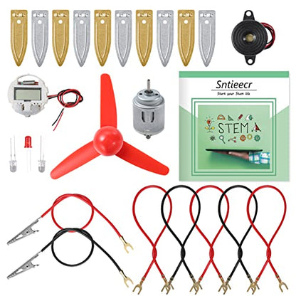 Sntieecr Electric Circuit Motor Kit and Fruit Battery Experiment Kit