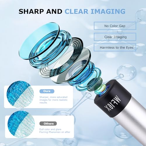 Microscope for Adults & Kids, 40X-2500X High-Power Compound Microscope for Students, School Lab & Home Schooling,Equiped with Slides Set & Phone Holder (Light White) - color: light white